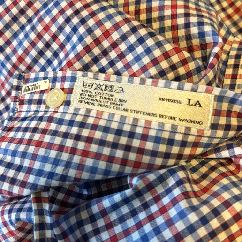 Charles Tyrwhitt Slim Fit 17/35 In Men's Checkered Shirt - Red And Blue — image 6 of 6